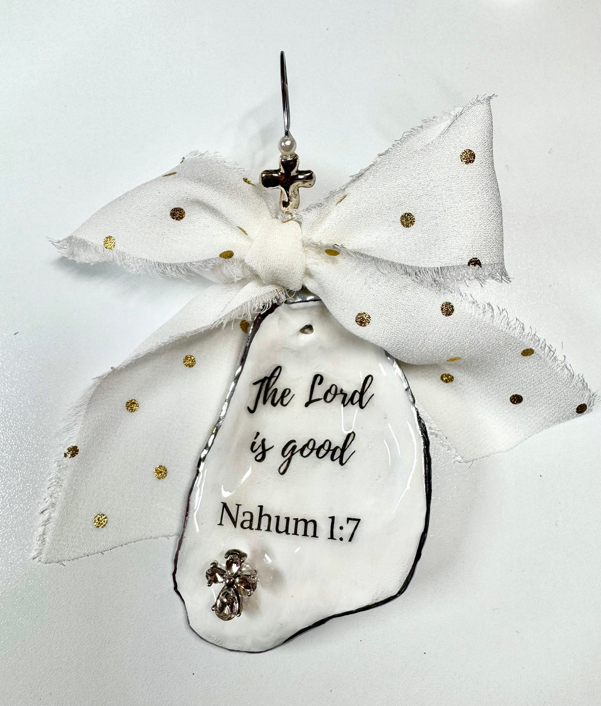 Bible verse Oyster Shell ornament