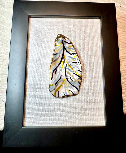 5x7 Modern Pearl Framed Oyster