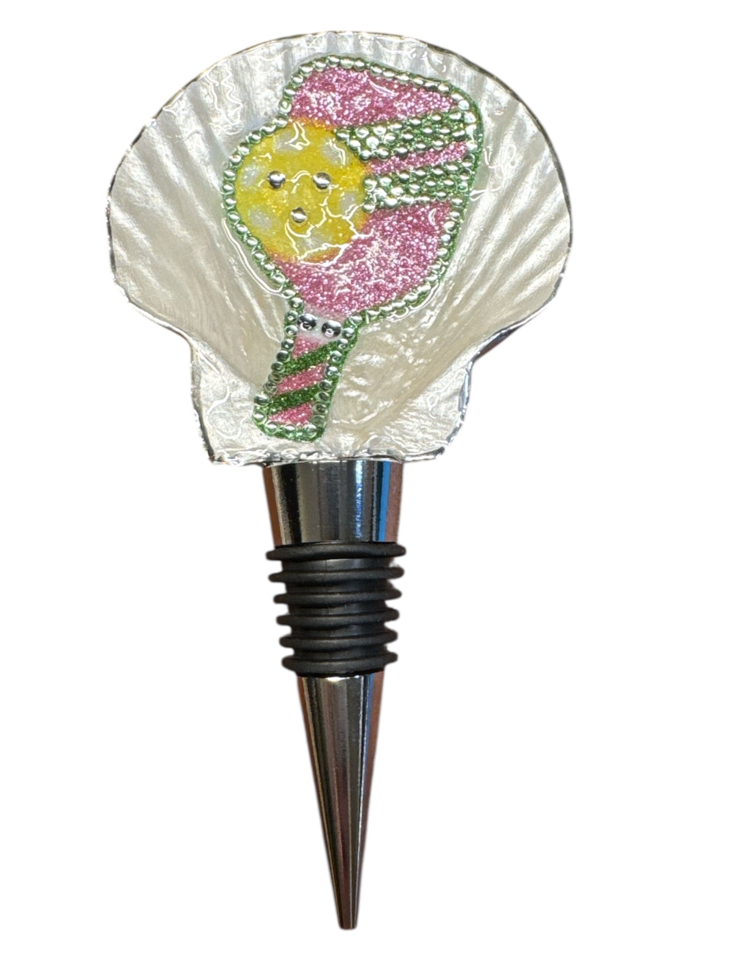 Crystal Pickleball Wine Stopper
